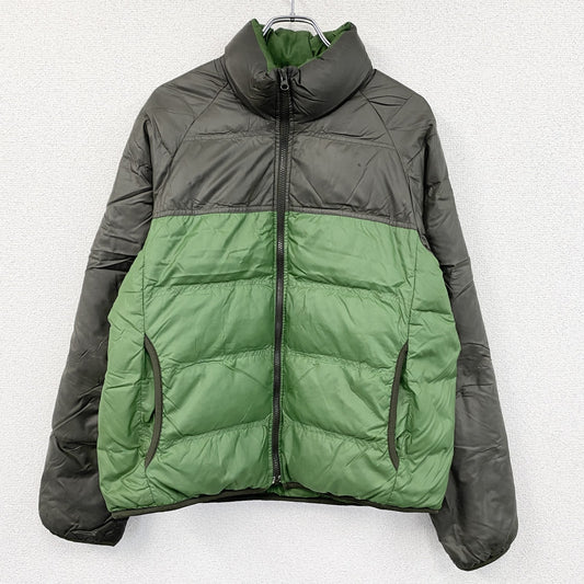 UNIQLO　ユニクロ　ダウンジャケット　ダウン90%　緑　グリーン　灰色　グレー　XLサイズ