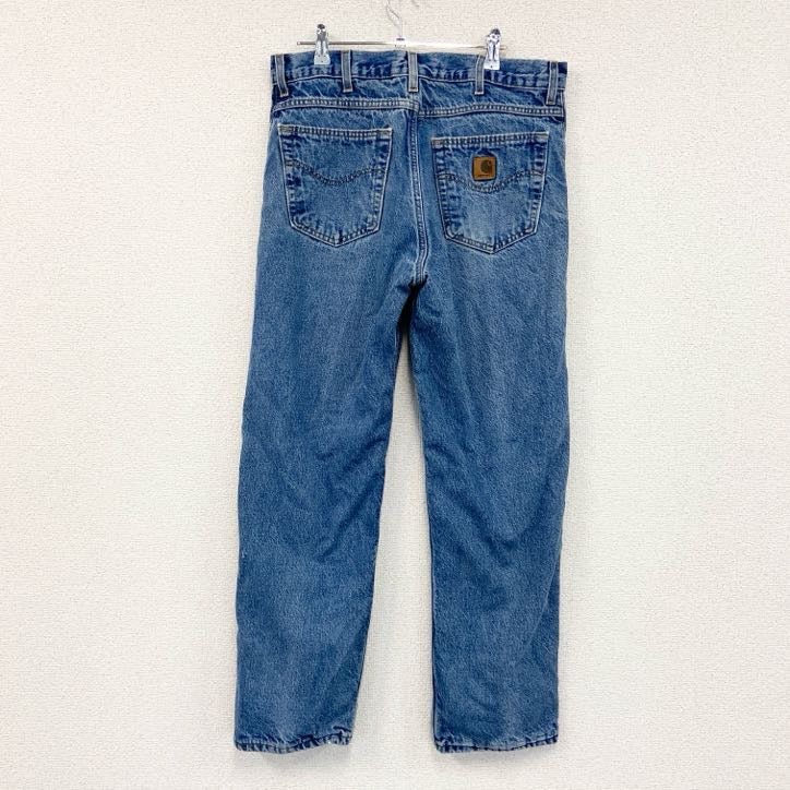 Carhartt　カーハート　デニムパンツ　ジッパーフライ　レザーパッチ　インディゴ　W34
