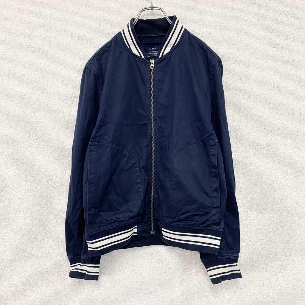 J.CREW　ジェイクルー　コットンブルゾン/ボンバージャケット　紺　ネイビー　Sサイズ　