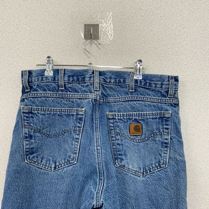 Carhartt　カーハート　デニムパンツ　ジッパーフライ　レザーパッチ　インディゴ　W34