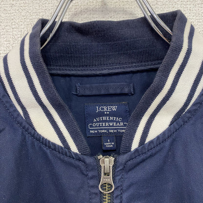 J.CREW　ジェイクルー　コットンブルゾン/ボンバージャケット　紺　ネイビー　Sサイズ　