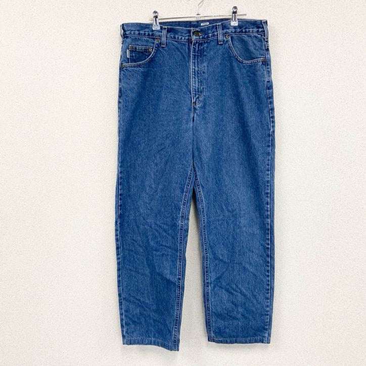 Carhartt　カーハート　デニムパンツ　ジッパーフライ　レザーパッチ　インディゴ　W38