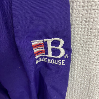 80s～　BOATHOUSE　ハーフジップナイロンプルオーバージャケット　イエロー　パープル　XLサイズ
