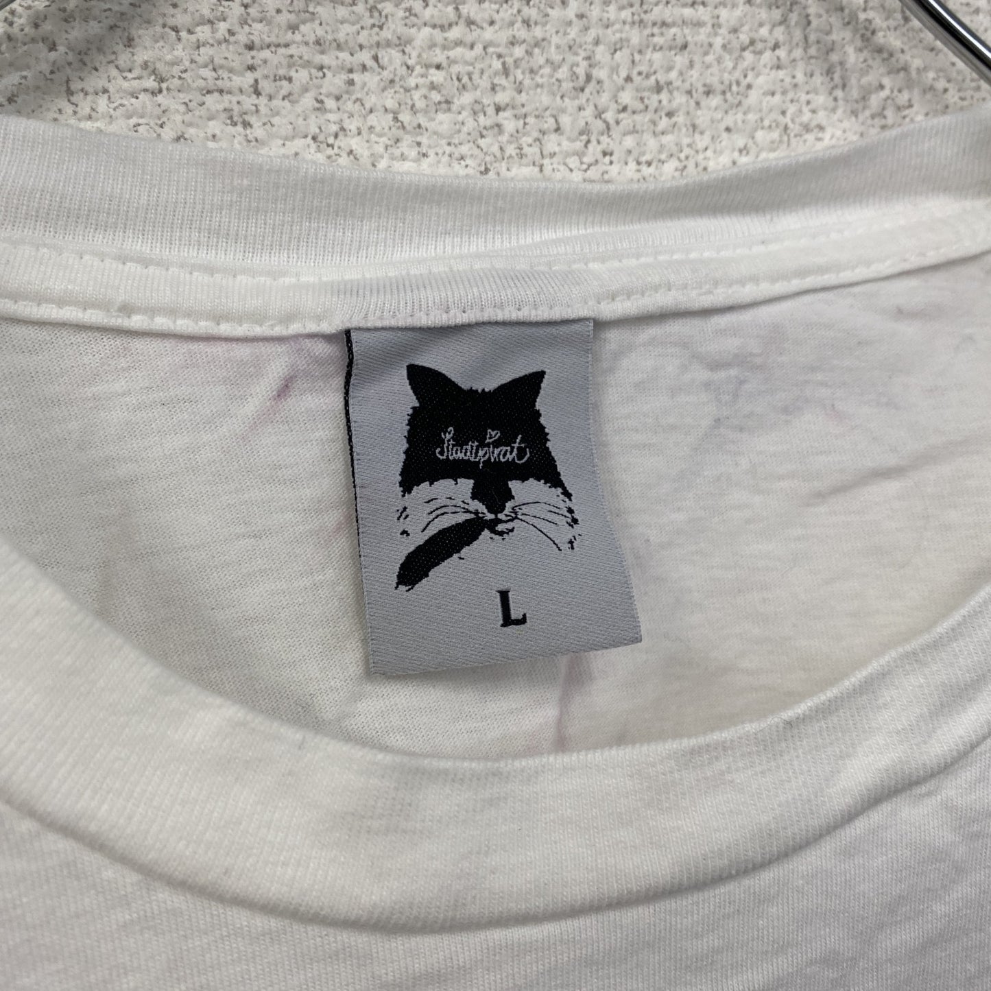 Stadtpirat　半袖プリントTシャツ　パロディT　白　ホワイト　Lサイズ