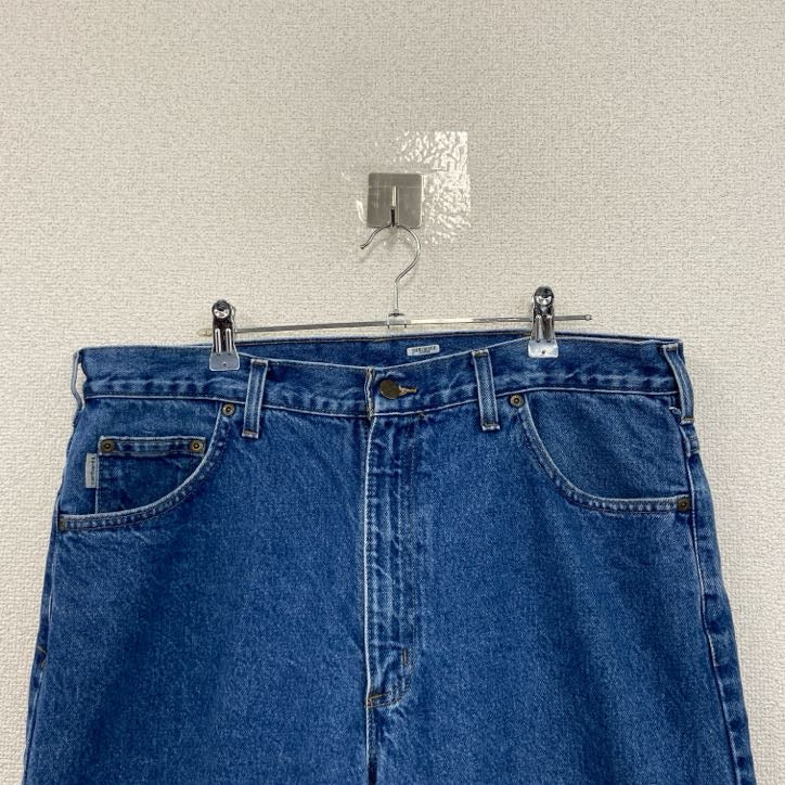 Carhartt　カーハート　デニムパンツ　ジッパーフライ　レザーパッチ　インディゴ　W38