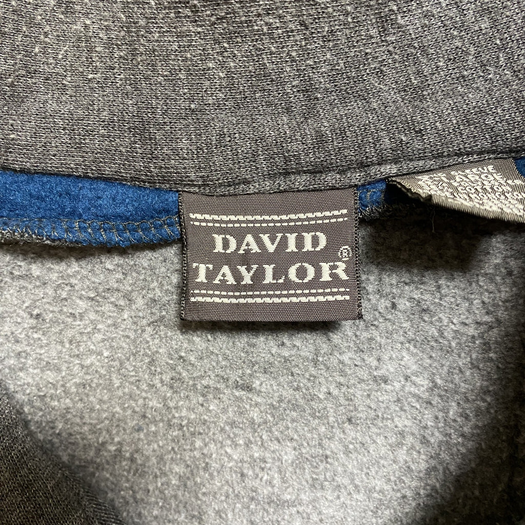 古着 used　DAVID TAYLOR デヴィッドテイラー　長袖フルジップスウェット　トレーナー　ブルゾン　グレー　XLサイズ