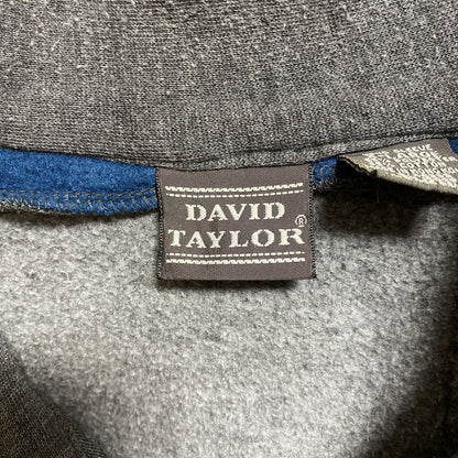 古着 used　DAVID TAYLOR デヴィッドテイラー　長袖フルジップスウェット　トレーナー　ブルゾン　グレー　XLサイズ