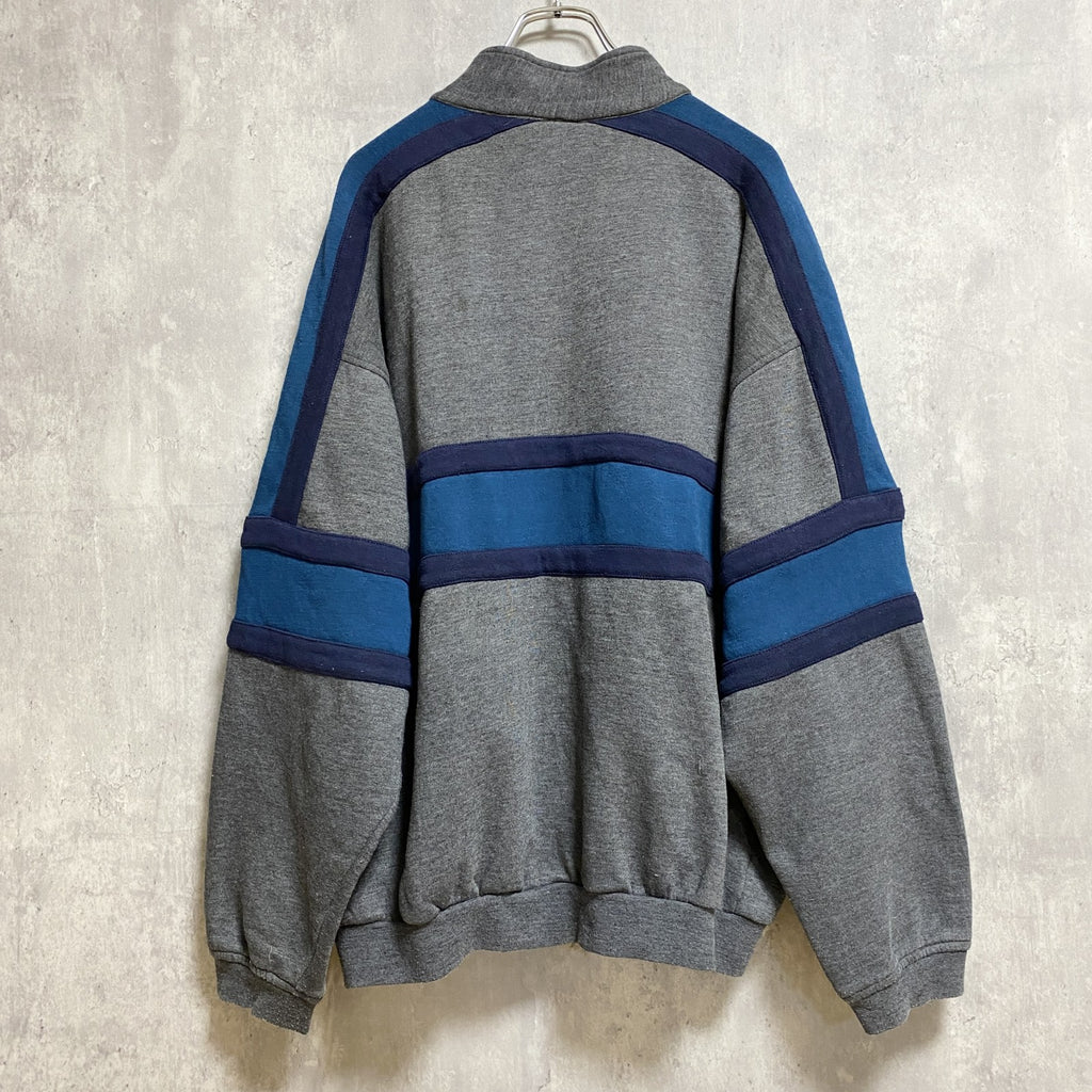 古着 used　DAVID TAYLOR デヴィッドテイラー　長袖フルジップスウェット　トレーナー　ブルゾン　グレー　XLサイズ