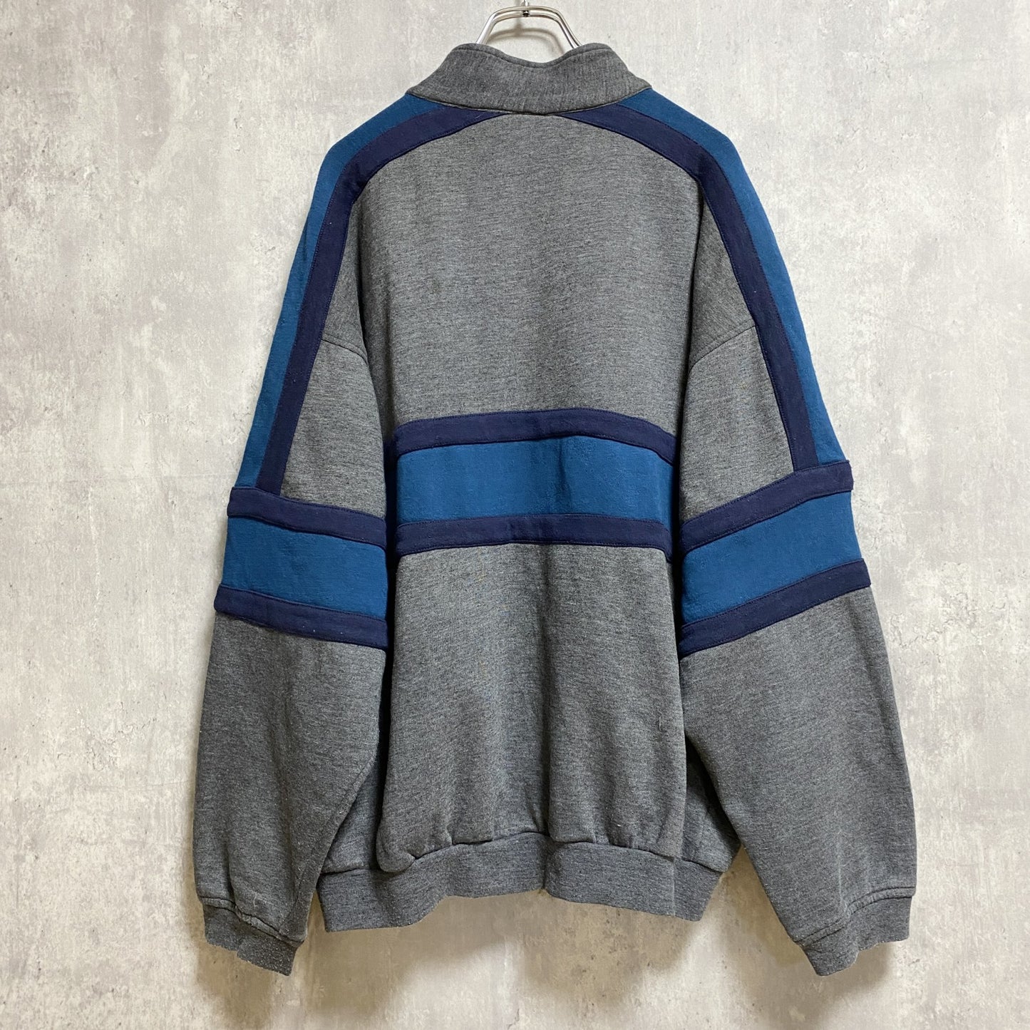 古着 used　DAVID TAYLOR デヴィッドテイラー　長袖フルジップスウェット　トレーナー　ブルゾン　グレー　XLサイズ