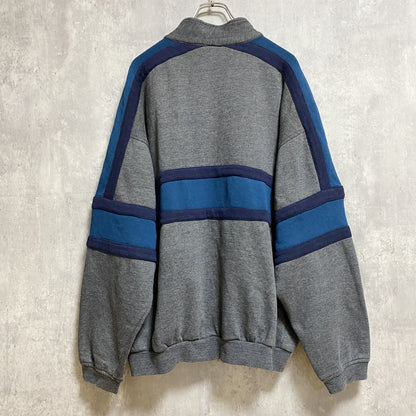 古着 used　DAVID TAYLOR デヴィッドテイラー　長袖フルジップスウェット　トレーナー　ブルゾン　グレー　XLサイズ