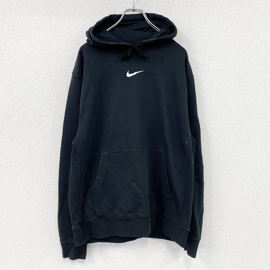 NIKE　ナイキ　スウェットパーカー/フーディー　スウッシュ　デカロゴ　黒　ブラック　Mサイズ