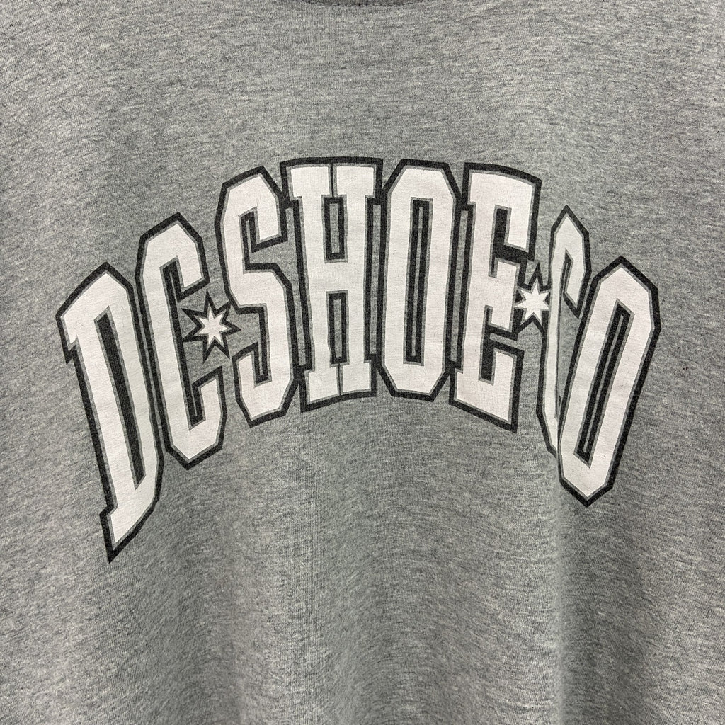 DC SHOES　ディーシーシューズ　半袖プリントTシャツ　アーチプリント　デカロゴ　灰色　グレー　Lサイズ