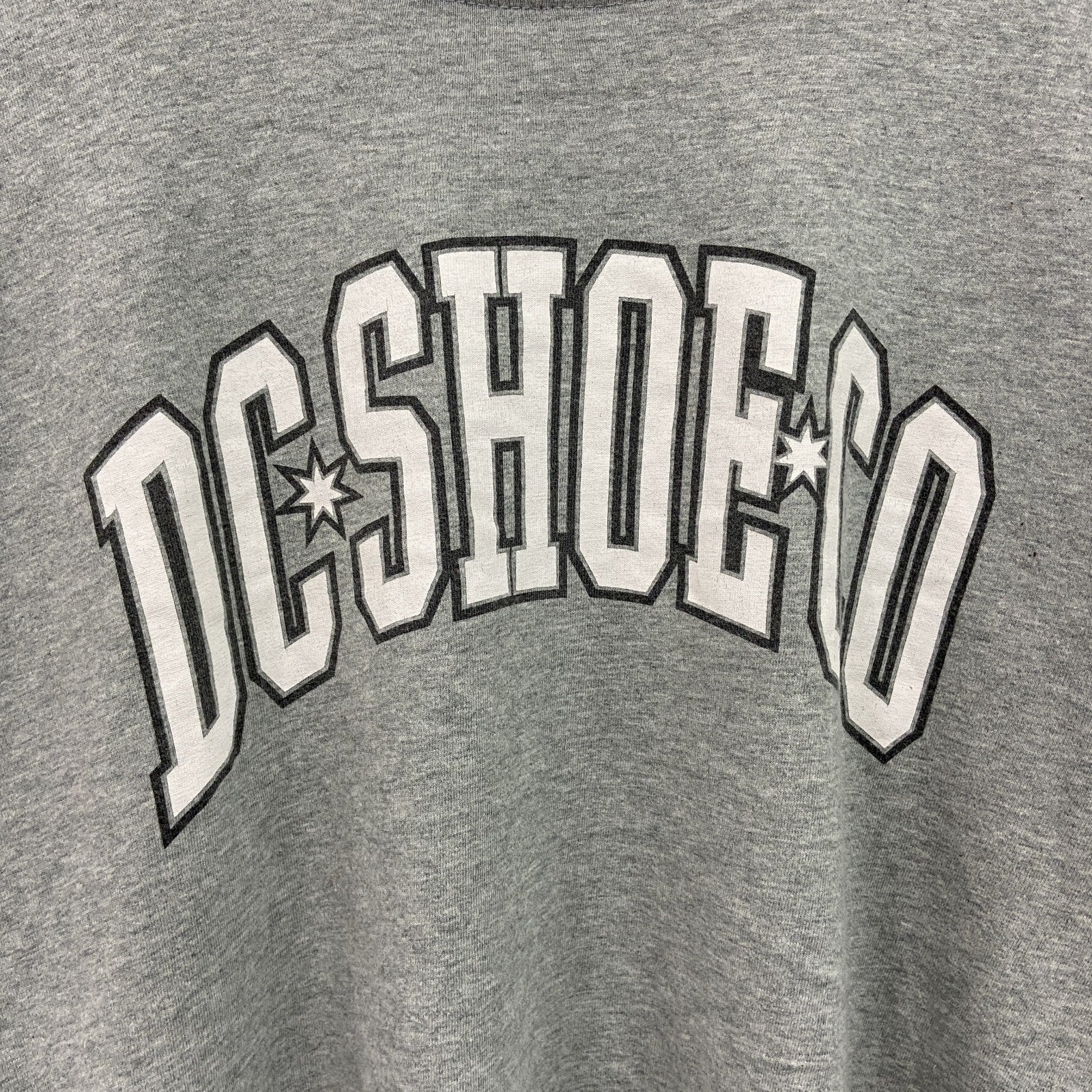 DC SHOES　ディーシーシューズ　半袖プリントTシャツ　アーチプリント　デカロゴ　灰色　グレー　Lサイズ