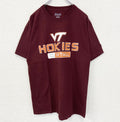 古着　used　champion　チャンピオン　半袖プリントTシャツ　HOKIES　ソフトボール　クルーネック　赤　Lサイズ