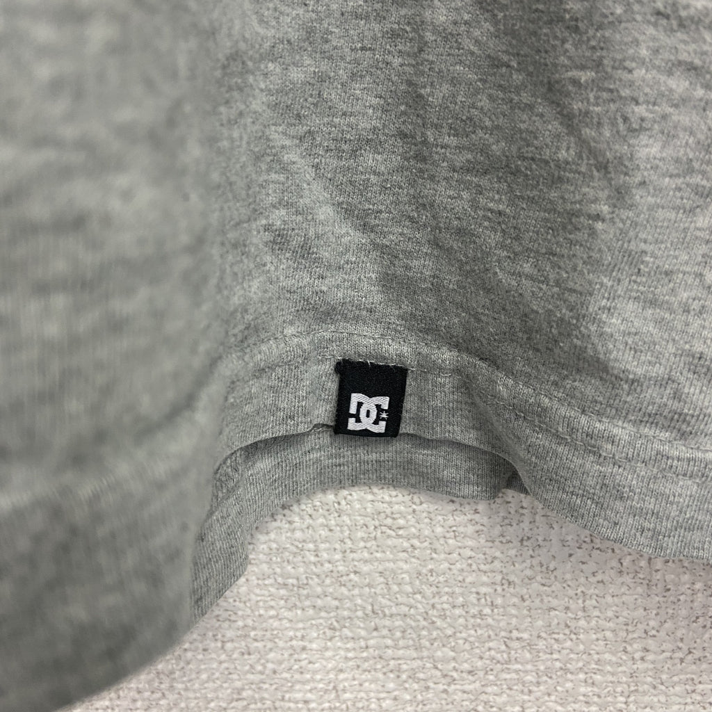 DC SHOES　ディーシーシューズ　半袖プリントTシャツ　アーチプリント　デカロゴ　灰色　グレー　Lサイズ