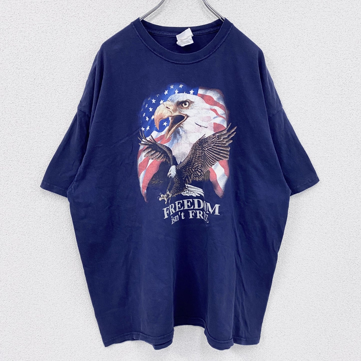 ～00s　Hanes　ヘインズ　半袖プリントTシャツ　ヴィンテージ　紺　ネイビー　2XLサイズ