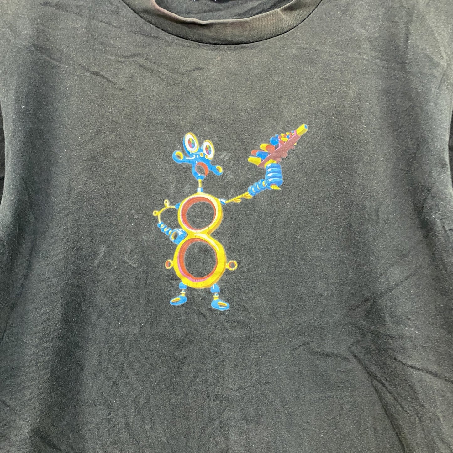 00s　OLD UNIQLO　オールドユニクロ　Robot Megastore　半袖Tシャツ　ダークグリーン　Lサイズ