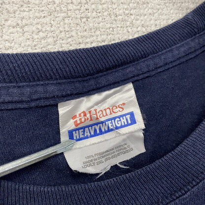 ～00s　Hanes　ヘインズ　半袖プリントTシャツ　ヴィンテージ　紺　ネイビー　2XLサイズ