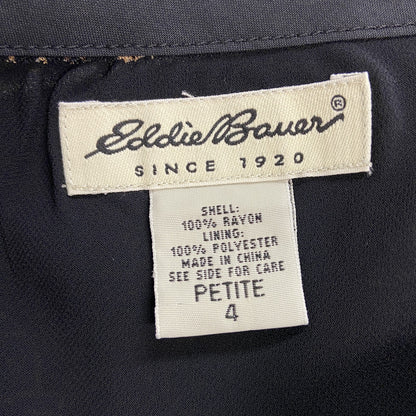 Eddie Bauer　エディーバウアー　ロングスカート/サーキュラースカート　総柄　黒　ブラック　4サイズ
