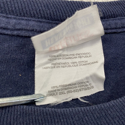 ～00s　Hanes　ヘインズ　半袖プリントTシャツ　ヴィンテージ　紺　ネイビー　2XLサイズ