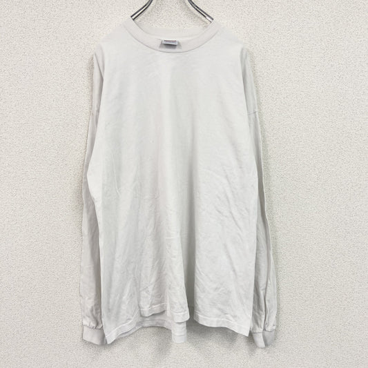 PRO CLUB　プロクラブ　長袖Tシャツ/ロンT　無地　白　ほわいと　2XLサイズ