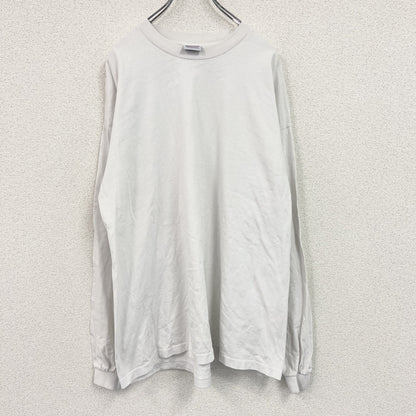 PRO CLUB　プロクラブ　長袖Tシャツ/ロンT　無地　白　ホワイト　2XLサイズ