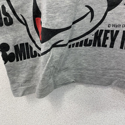 Disney　ディズニー　Mickey Family　ミッキーマウス　半袖プリントTシャツ　シングルステッチ　グレー　