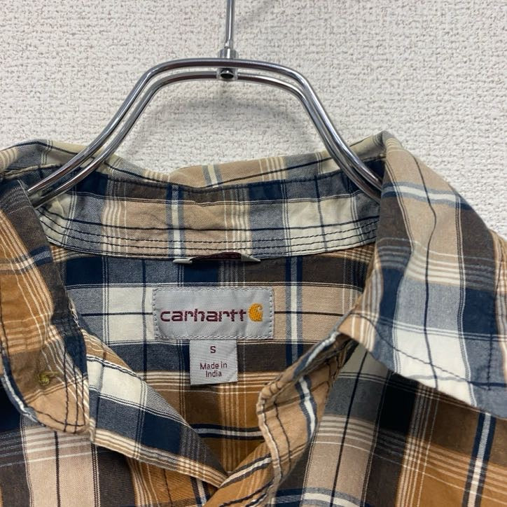 Carhartt　カーハート　半袖チェックシャツ　ラウンドシャツ　マルチカラー　Sサイズ