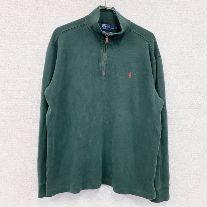 Polo by Ralph Lauren　ラルフローレン　ハーフジップスウェット/トレーナー 　緑　グリーン　Lサイズ