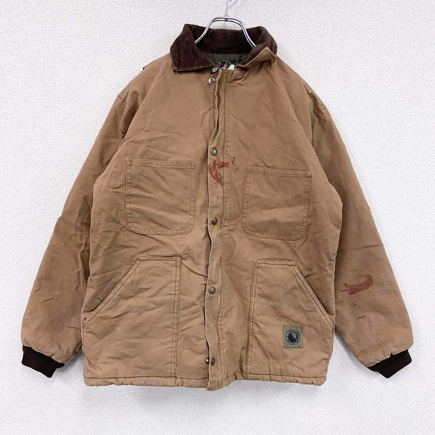 90s～　Berne Apparel　ダックジャケット　ワークジャケット　コーデュロイカラー　ヴィンテージ　茶色　ブラウン