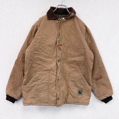 90s～　Berne Apparel　ダックジャケット　ワークジャケット　コーデュロイカラー　ヴィンテージ　茶色　ブラウン