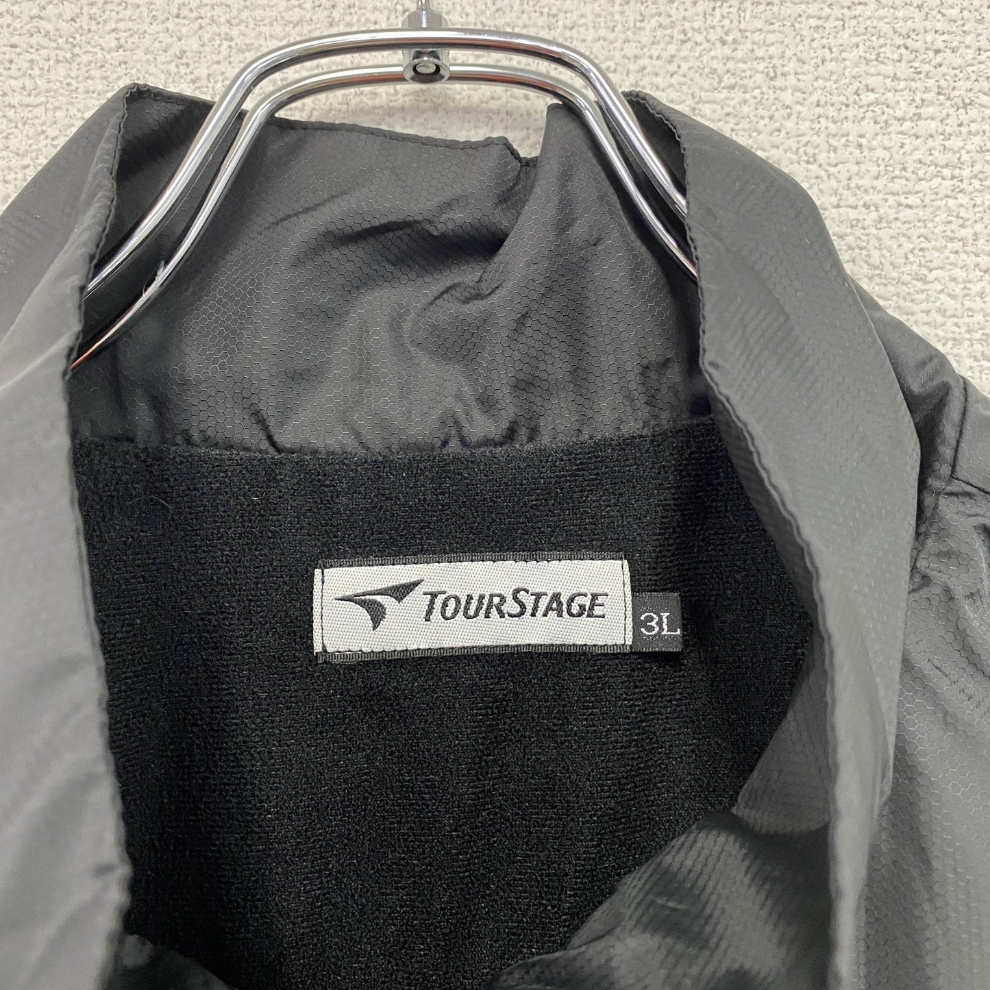 TOURSTAGE　ツアーステージ　フルジップベスト　黒　ブラック　3Lサイズ　古着