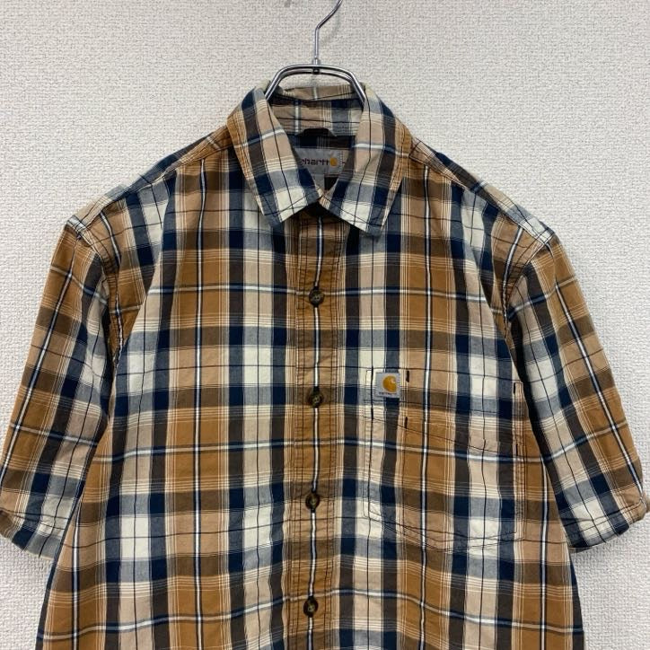 Carhartt　カーハート　半袖チェックシャツ　ラウンドシャツ　マルチカラー　Sサイズ