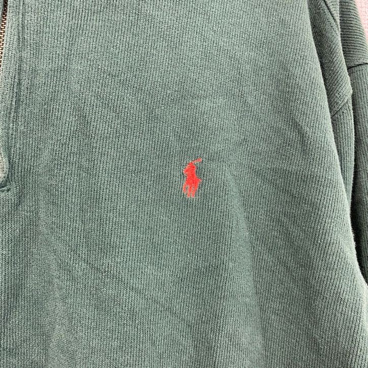 Polo by Ralph Lauren　ラルフローレン　ハーフジップスウェット/トレーナー 　緑　グリーン　Lサイズ