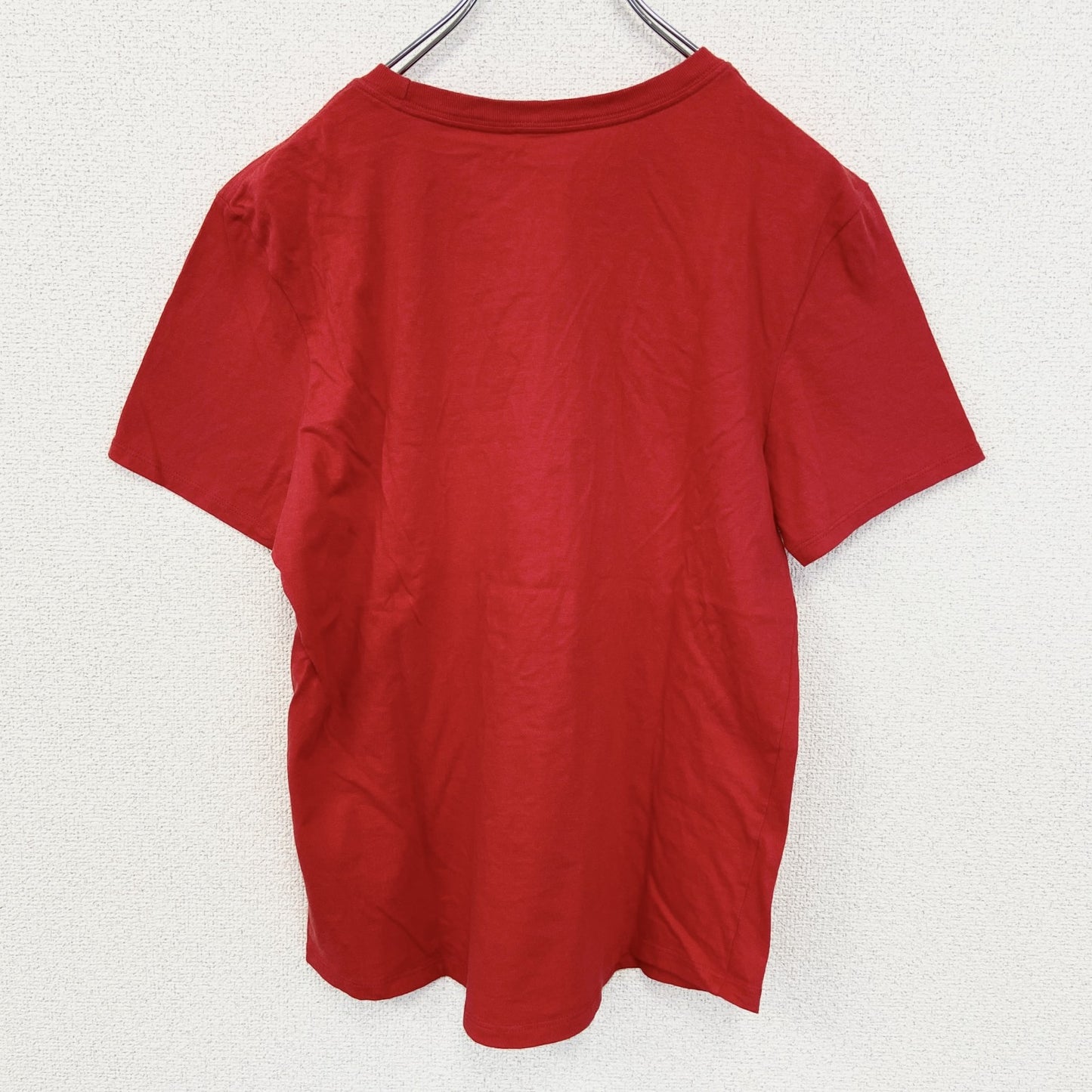 古着　used　NIKE　ナイキ　半袖ビッグGプリントTシャツ　スウッシュロゴ　クルーネック　シティーボーイ　赤　レッド　Mサイズ