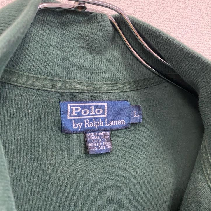 Polo by Ralph Lauren　ラルフローレン　ハーフジップスウェット/トレーナー 　緑　グリーン　Lサイズ