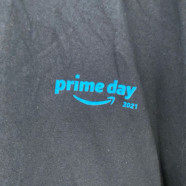 GILDAN　ギルダン　amazon　アマゾン　半袖プリントTシャツ　企業ロゴ　黒　ブラック　XLサイズ