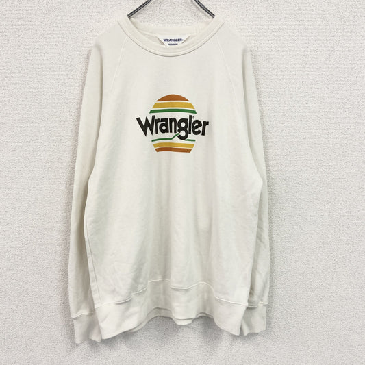 Wrangler　ラングラー　スウェット/トレーナー　ラグランスリーブ　デカロゴ　白　ホワイト　XLサイズ