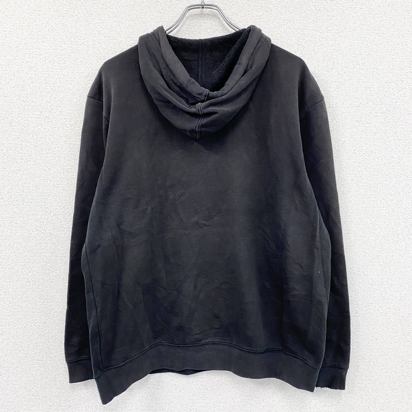 GAP　ギャップ　スウェットパーカー/フーディー　デカロゴ　フェード　黒　ブラック　Lサイズ