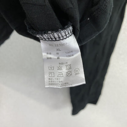 絡繰魂　カラクリダマシイ　ヘンリーネック長袖Tシャツ/ロンT　黒　ブラック　XLサイズ　