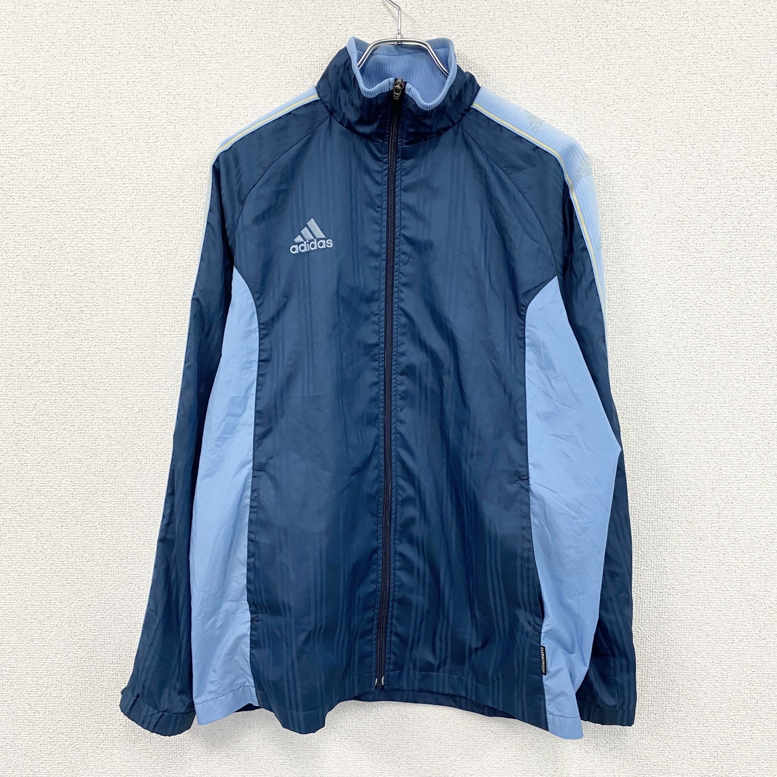 adidas　アディダス　トラックジャケット/ジャージ　パフォーマンスロゴ　バイカラー　紺　ネイビー　Lサイズ