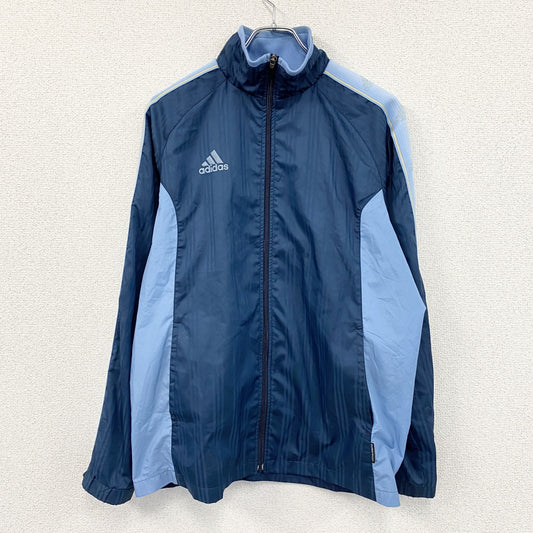 adidas　アディダス　トラックジャケット/ジャージ　パフォーマンスロゴ　バイカラー　紺　ネイビー　Lサイズ