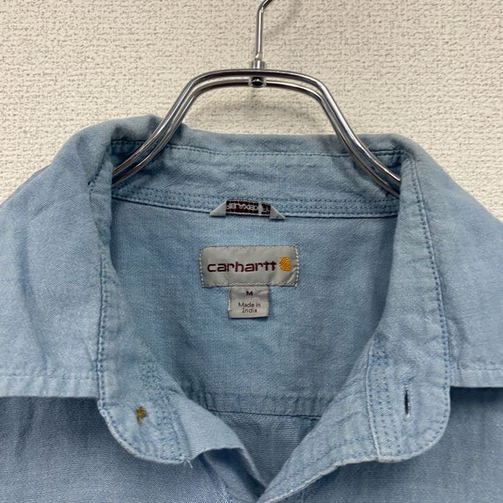 Carhartt　カーハート　半袖シャンブレーシャツ　ボタンダウンシャツ　水色　ライトブルー　Mサイズ