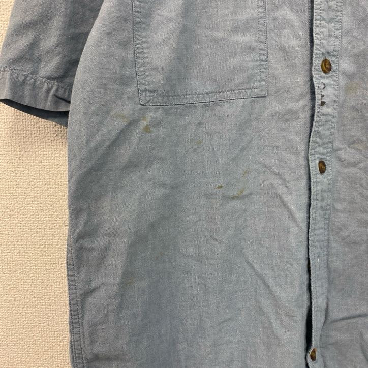 Carhartt　カーハート　半袖シャンブレーシャツ　ボタンダウンシャツ　水色　ライトブルー　Mサイズ