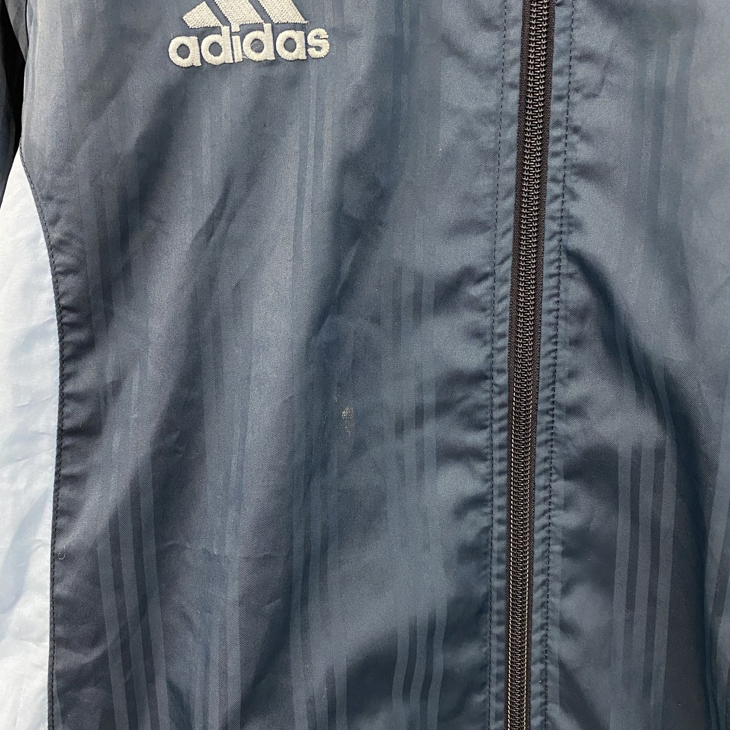 adidas　アディダス　トラックジャケット/ジャージ　パフォーマンスロゴ　バイカラー　紺　ネイビー　Lサイズ