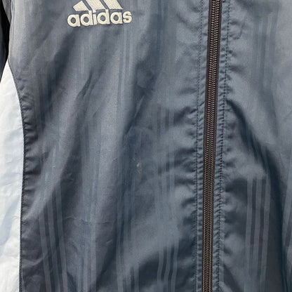 adidas　アディダス　トラックジャケット/ジャージ　パフォーマンスロゴ　バイカラー　紺　ネイビー　Lサイズ