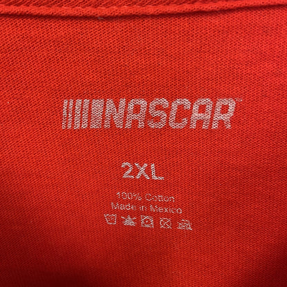 古着　used　NASCAR ナスカ　半袖ビッグプリントTシャツ　クルーネック　レーシングカー　チャンピオンズ　赤　2XLサイズ