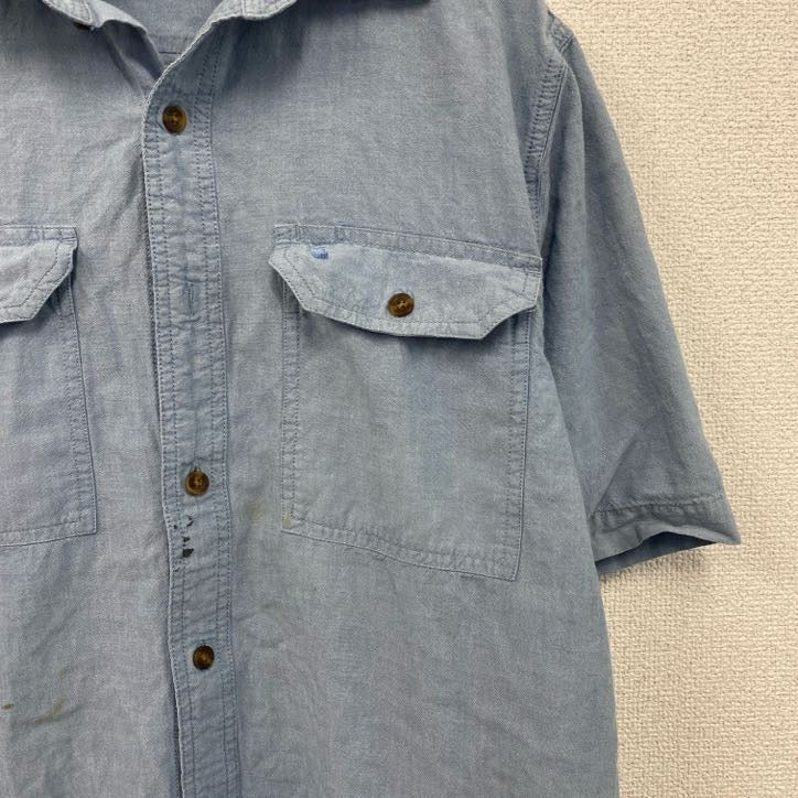 Carhartt　カーハート　半袖シャンブレーシャツ　ボタンダウンシャツ　水色　ライトブルー　Mサイズ