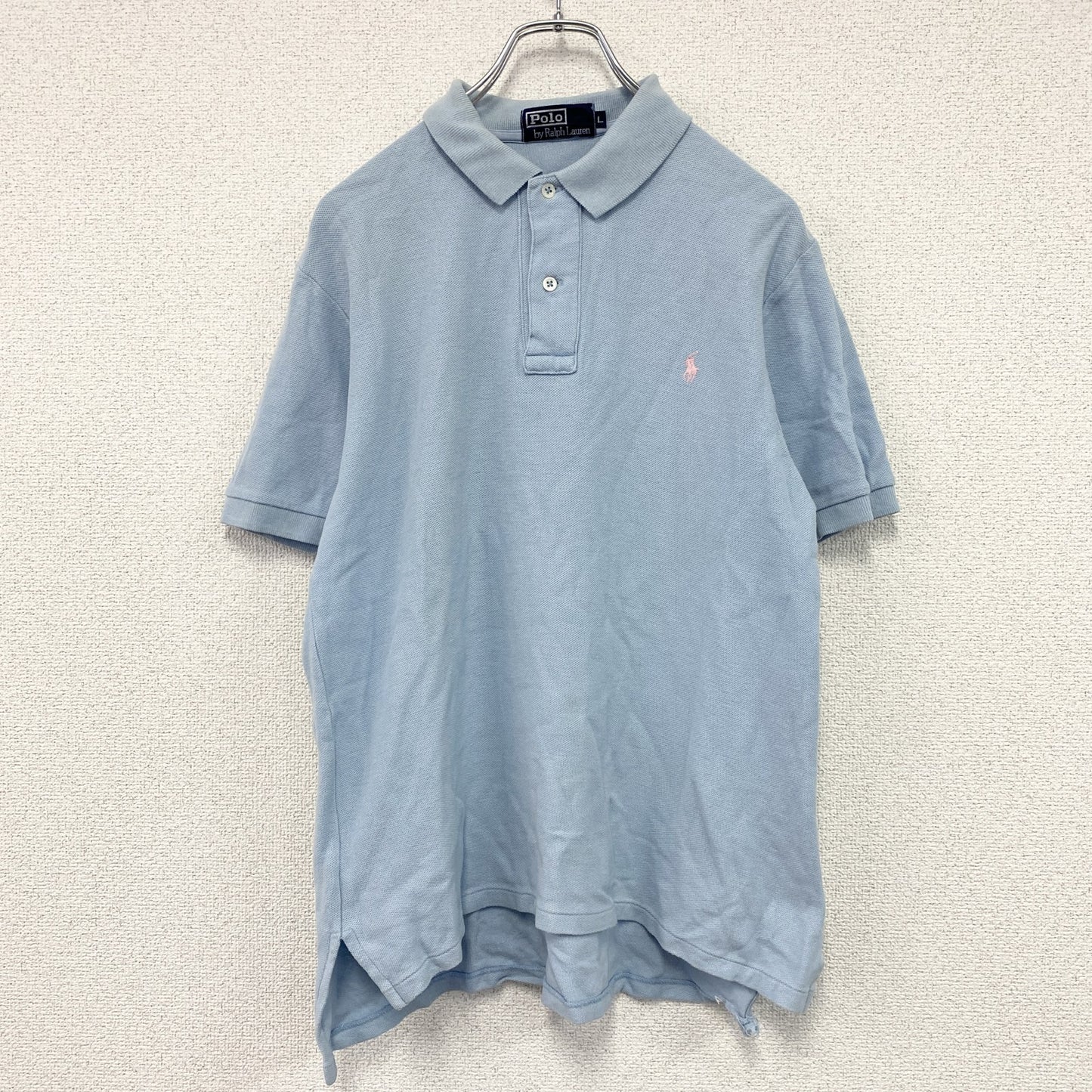 Polo by Ralph Lauren　ポロバイラルフローレン　半袖ポロシャツ　水色　ライトブルー　Lサイズ