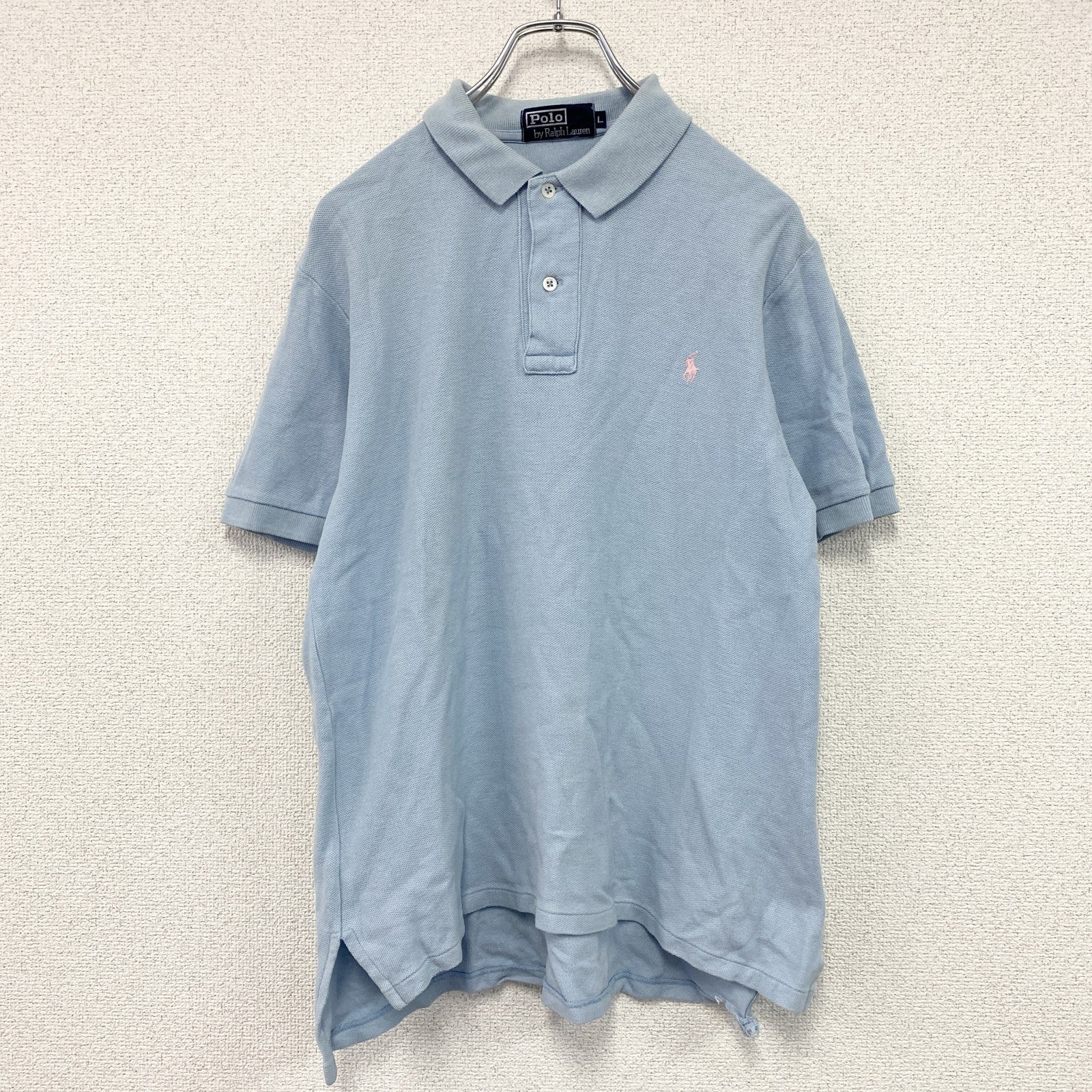 Polo by Ralph Lauren　ポロバイラルフローレン　半袖ポロシャツ　水色　ライトブルー　Lサイズ